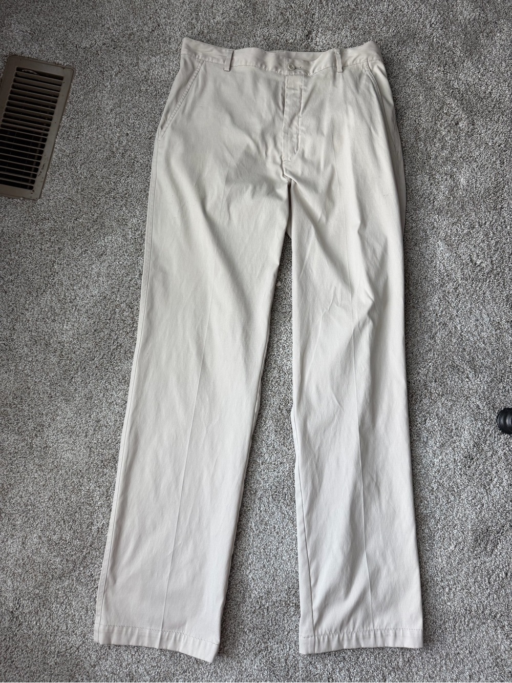 2/$30 Nike Men's Classic Straight-Leg Light Beige Khaki golf pants M 34